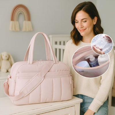 sac a langer multifonctions rose