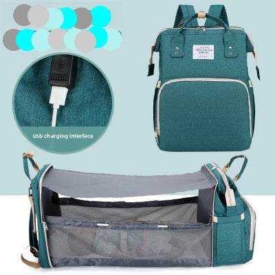 sac a langer vert - lit bebe pliable voyage