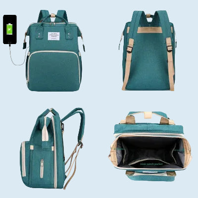 sac a langer vert - lit bebe pliable voyage