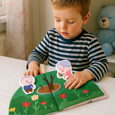 livre bebe en tissus sensoriel